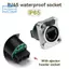 10 Chiếc Ethernet Rj45 Ổ Cắm Khung Xe NE8FDP Ethernet Đi Qua Đầu Nối IP65 Chống Thấm Nước