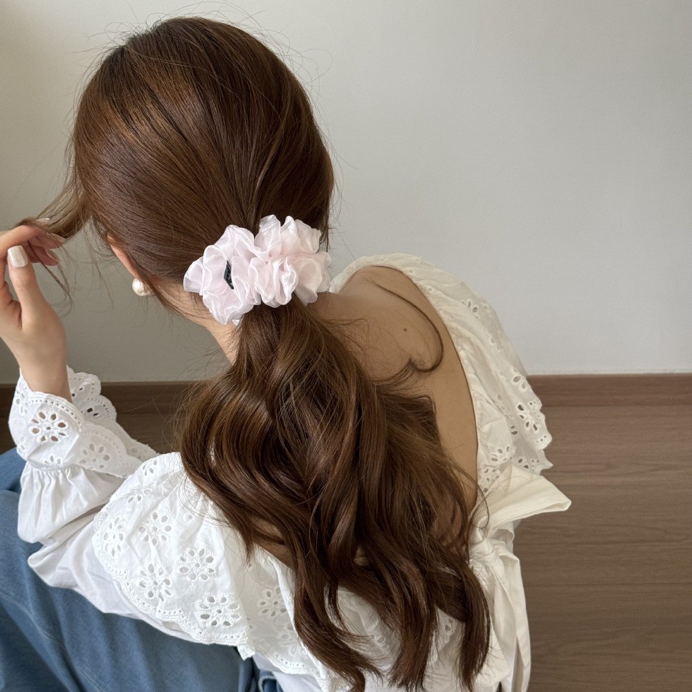 Hululu - Dây buộc tóc scrunchy lông tơ ngọt ngào, phong cách mới, phù hợp cho mọi cuộc vui