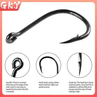 GKY - Bộ 100 Móc Câu Thép Carbon, Phù Hợp Cho Việc Câu Jip Và Cá Chép, Phụ Kiện Đi Biển