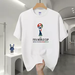Áo thun tay ngắn bóng đá Megamo World Cup 2026 cotton nguyên chất, tùy chỉnh thiết kế