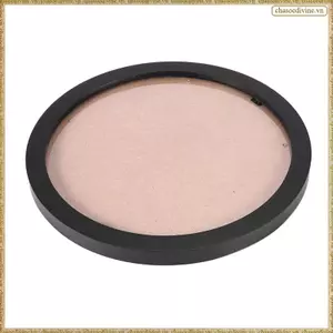 Khung Ảnh Bằng Gỗ Tròn 10Inch Quà Tặng DIY Treo Tường Gỗ Giá Đỡ Ảnh Trang Trí Nhà Cửa (Đen)
