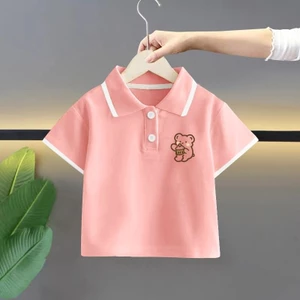 Trẻ Em Áo Sơ Mi Polo Bánh Gấu In Tay Ngắn Thường Ngày Hàng Ngày Chơi Mặc Cho Trẻ Em