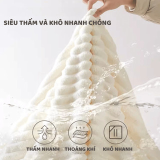 Váy Choàng Tắm Nữ Sợi Microfiber Siêu Thấm Hút, Khăn Choàng Tắm 2 Dây Mềm Mịn Không Rụng Lông
