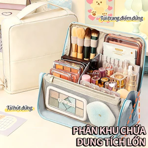 Túi đựng mỹ phẩm cỡ lớn nam châm móc treo vali đi du lịch công tác đựng đồ makeup cá nhân cao cấp