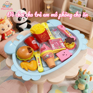 đồ chơi nhập vai tập đút ăn trẻ chất liệu ABS an toàn thiết kế dễ thương mô hình bánh pudding mì tôm