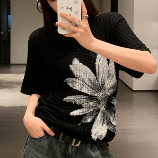 Miyake Phong Cách Xếp Ly In Hình Áo Thun Nữ Rời Độ Đàn Hồi Cao Bao Da Thịt Kích Thước Lớn Hàng Đầu Mùa Hè Thời Trang Xếp Ly Quần Áo Mỏng