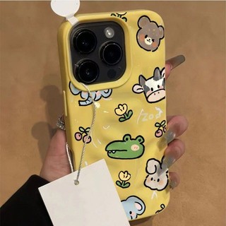 Ốp điện thoại mềm họa tiết hình động vật gợn sóng cổ điển cho iPhone 17 16 15 14 13 12 11 Pro Max 14 15 16 Plus iPhone AIR