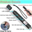 Đèn laser cắm trại có la bàn định vị, đèn lazer đi rừng bỏ túi sạc lại bằng cổng USB tia xanh.