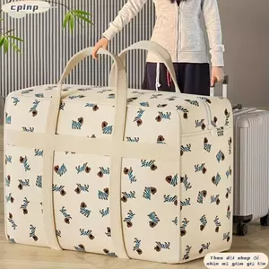 Túi Polyester CPINCP, Túi Bảo Quản Có Thể Gập Lại Tiết Kiệm Không Gian, Túi Đựng Hành Lý Họa Tiết Chó Con Bền Đẹp Du Lịch