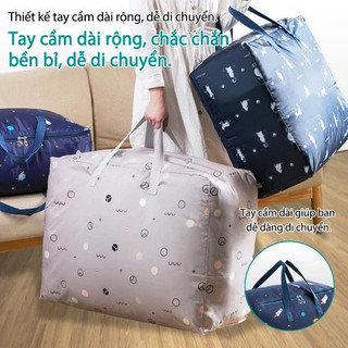 Túi vải Oxford chống thấm cao cấp, túi xách du lịch đựng đồ tiện lợi, túi bảo quản chăn, quần áo