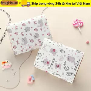 Ví ngắn SNUGHOUSE, Ví đựng tiền xu Kitty Bowknot, Quà tặng túi đựng tiền hoạt hình bằng da PU Kawaii