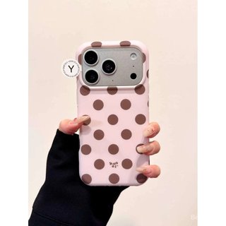 Ốp Điện Thoại Thích Hợp Cho iPhone Girl Màu Hồng Chấm Bi Mềm Thích Hợp Cho iPhone17PROMAX Ốp Điện Thoại 15 Hoạt Hình 16 / 14 / 13 / 12 Niche 11 Vỏ Bảo Vệ ZMH7