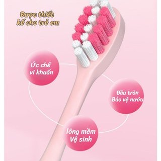 Bàn chải đánh răng điện trẻ em 5 chế độ Chống nước IPX7 Lông mềm 5 đầu USB có thể sạc lại