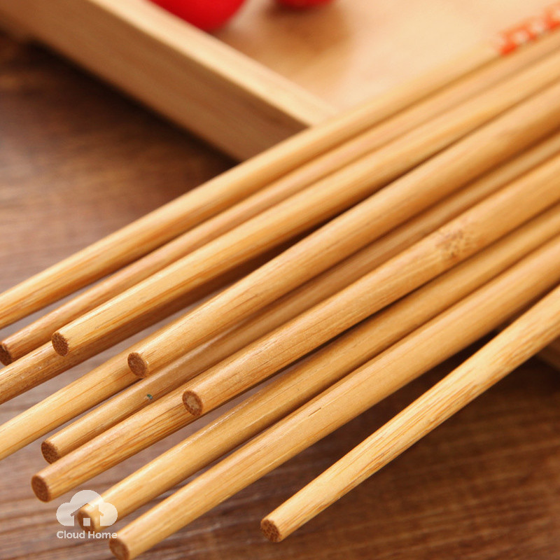Đũa tre kiểu Nhật có hoa văn, dùng trong nhà bếp, thích hợp để chiên rán.