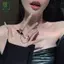 Nhẫn Thời Trang Phong Cách Y2K Gothic Edgy & Dễ Thương, Có Thể Điều Chỉnh, Đeo Chéo