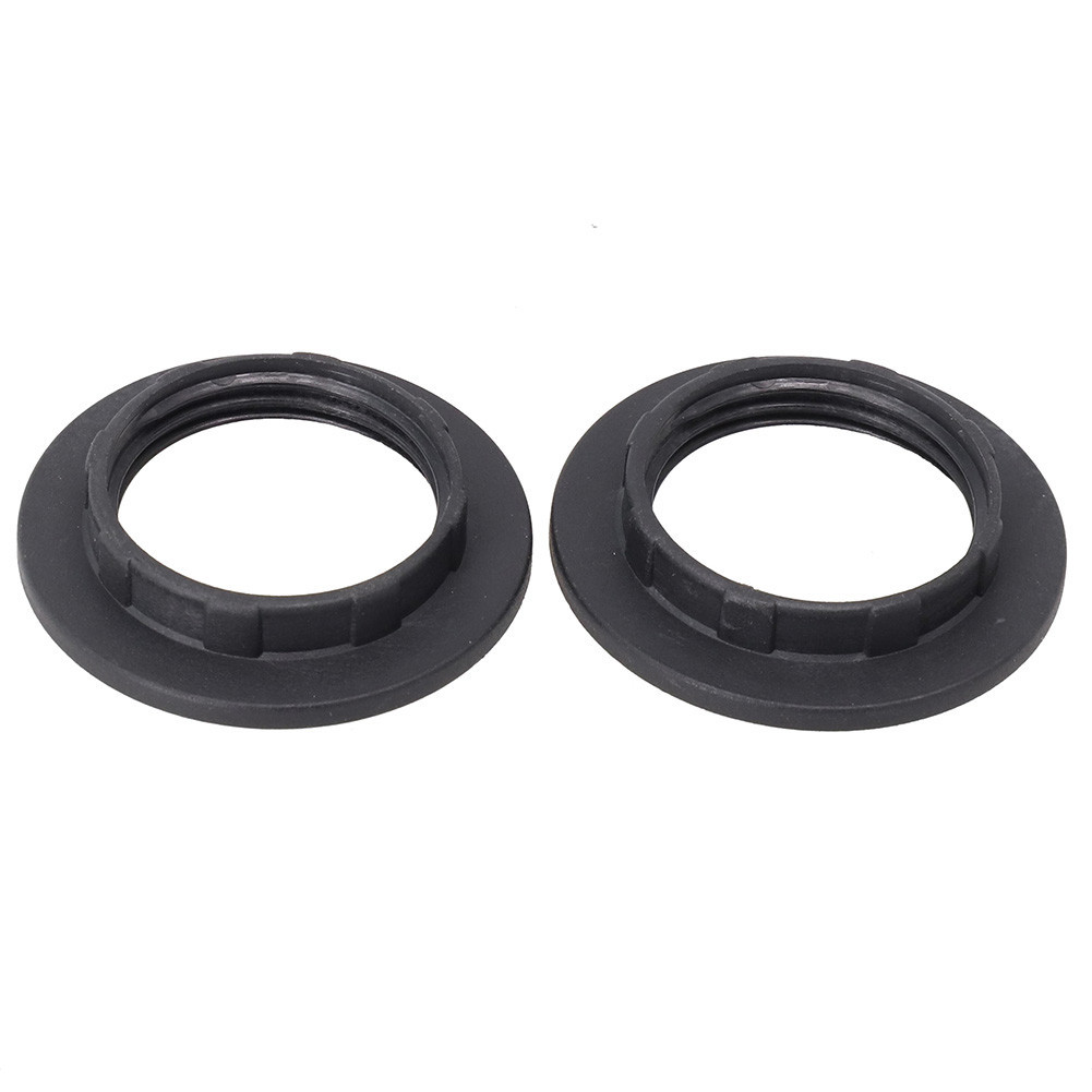 Bộ chuyển đổi vòng cổ đen hoặc trắng thực tế cho bóng đèn E14 E27 2 gói