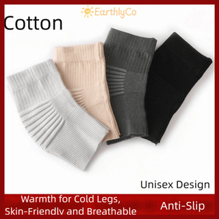 Miếng đệm nẹp đầu gối EARTHLYCO, Dụng cụ sưởi ấm đầu gối bằng vải Cotton giữ nhiệt mềm, Nam nữ dệt kim co giãn vừa vặn Miếng đệm đầu gối giữ nhiệt bảo vệ khớp