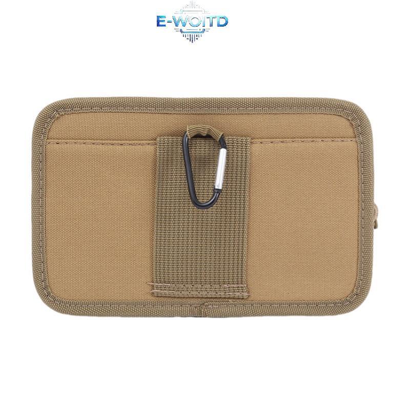 E-WOITD Nam Canvas Điện Thoại Di Động Ví Mini Đồng Xu Nhỏ Vuông Thắt Lưng Túi Đa Năng Fanny Ví Túi Người Thiết Kế Nhà Thơ Eo Pa E-WOITD