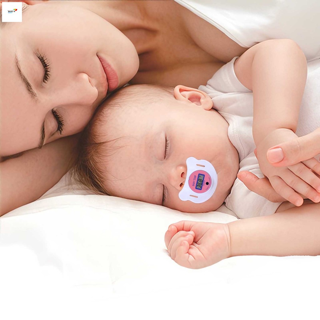 Nhiệt kế di động cho bé Tiện lợi khi sử dụng với nhiệt kế thiết kế núm vú giả Thích hợp cho trẻ sơ sinh Trẻ mới biết đi