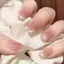 TRTR 24 Chiếc Mắt Mèo Gradient Blush Lấp Lánh Móng Tay Giả Có Keo Giả Móng Tay Bấm Vào Có Thể Tháo Rời Móng Tay Giả VN