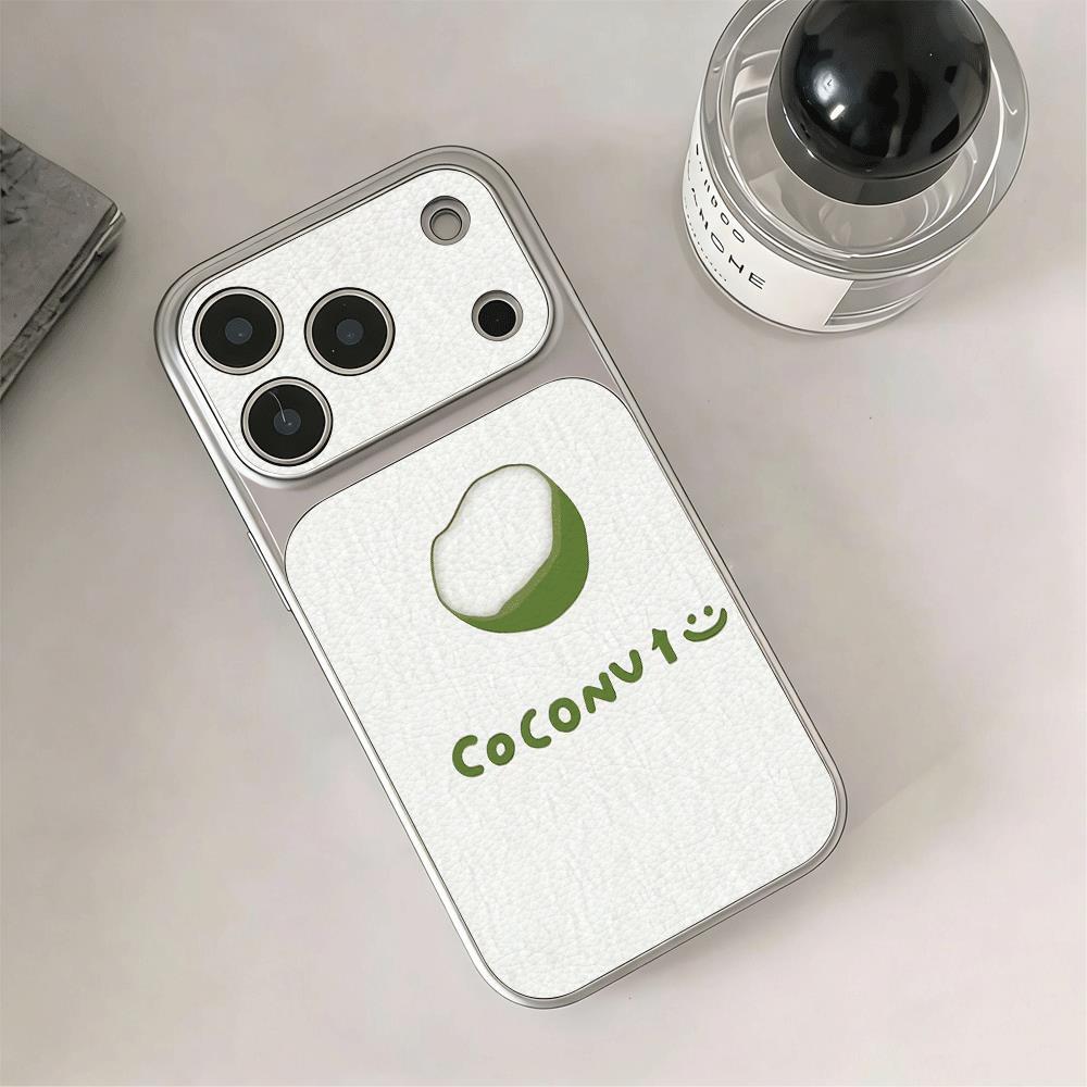 Coconut dừa đơn giản cho trường hợp iPhone 17pro iPhone 14/11/12pro giả vỏ não cảm giác
