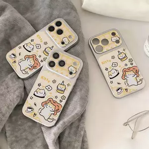 Kiểm tra mèo Kitty cho trường hợp iPhone 17pro iPhone 14/11/12pro giả da cảm giác
