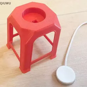 QIUWU 1 Chiếc Đồng Hồ In 3D Để Bàn Đứng Hình Ghế Lưu Trữ Màu Đỏ Ra Đa Năng Đồng Hồ Đế Sạc Có Rãnh Sạc.