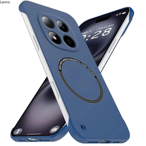 Ốp Điện Thoại Từ Tính Sang Trọng Không Biên Giới Cho Xiaomi Redmi Note 15 Pro Plus Nhẹ Slim Matte Chống Trầy Xước Vỏ Cứng Chống Sốc Giáp