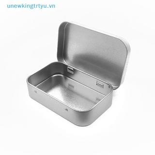 Unewtyu Mini Kim Loại Thiếc Trượt Bảo Quản Trang Sức Cưới Đựng Thuốc Mỹ Phẩm Di Động