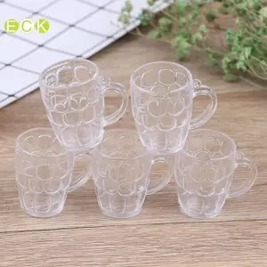 5 Cái 1: 12 Nhà búp bê Phụ kiện thu nhỏ Cốc bia trong suốt bằng nhựa Đẹp