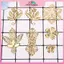 MYPANDA 50 Chiếc Vintage Lá Kim Loại Filigree Hoa Lát Quyến Rũ DIY Thủ Công Trang Sức Làm.