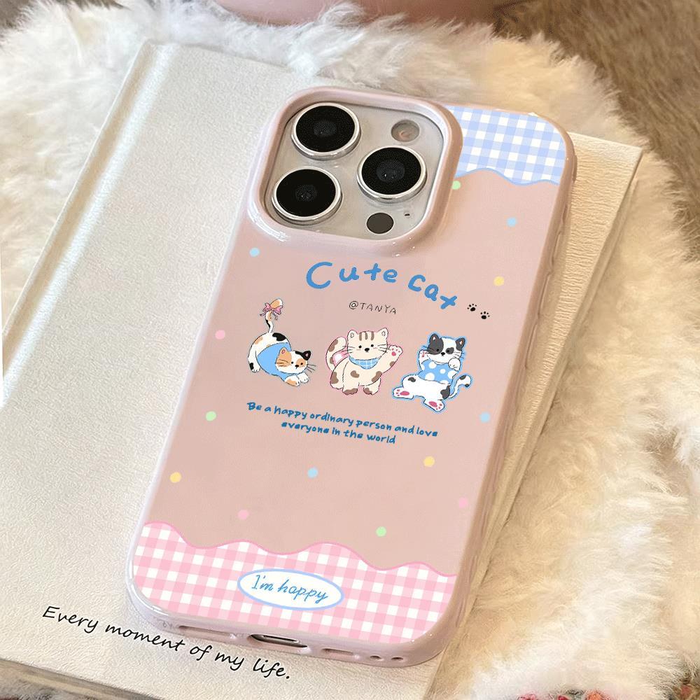Ốp lưng hình mèo nhỏ cho iPhone 17/16/15, bảo vệ iPhone 14/13/12/11