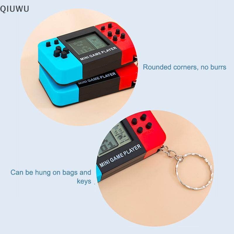 QIUWU Móc Khóa Trò Chơi Mini Cầm Tay Điện Tử Xếp Hình Đồ Chơi Cổ Điển Bri Mặt Dây Chuyền Cho Phụ Kiện Bapa Trò Chơi Học Tập Trẻ Em.