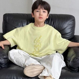 [Dou Dou Kid] AP78 Áo Thun Trẻ Em Thiết Kế Độc Đáo Màu Hồng Và Xanh Cốm Phong Cách Thời Trang Hiện Đại