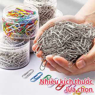 Ghim kẹp giấy A4 kim loại mini cao cấp đa màu sắc văn phòng kẹp hồ sơ gọn gàng bền đẹp tiện dụng