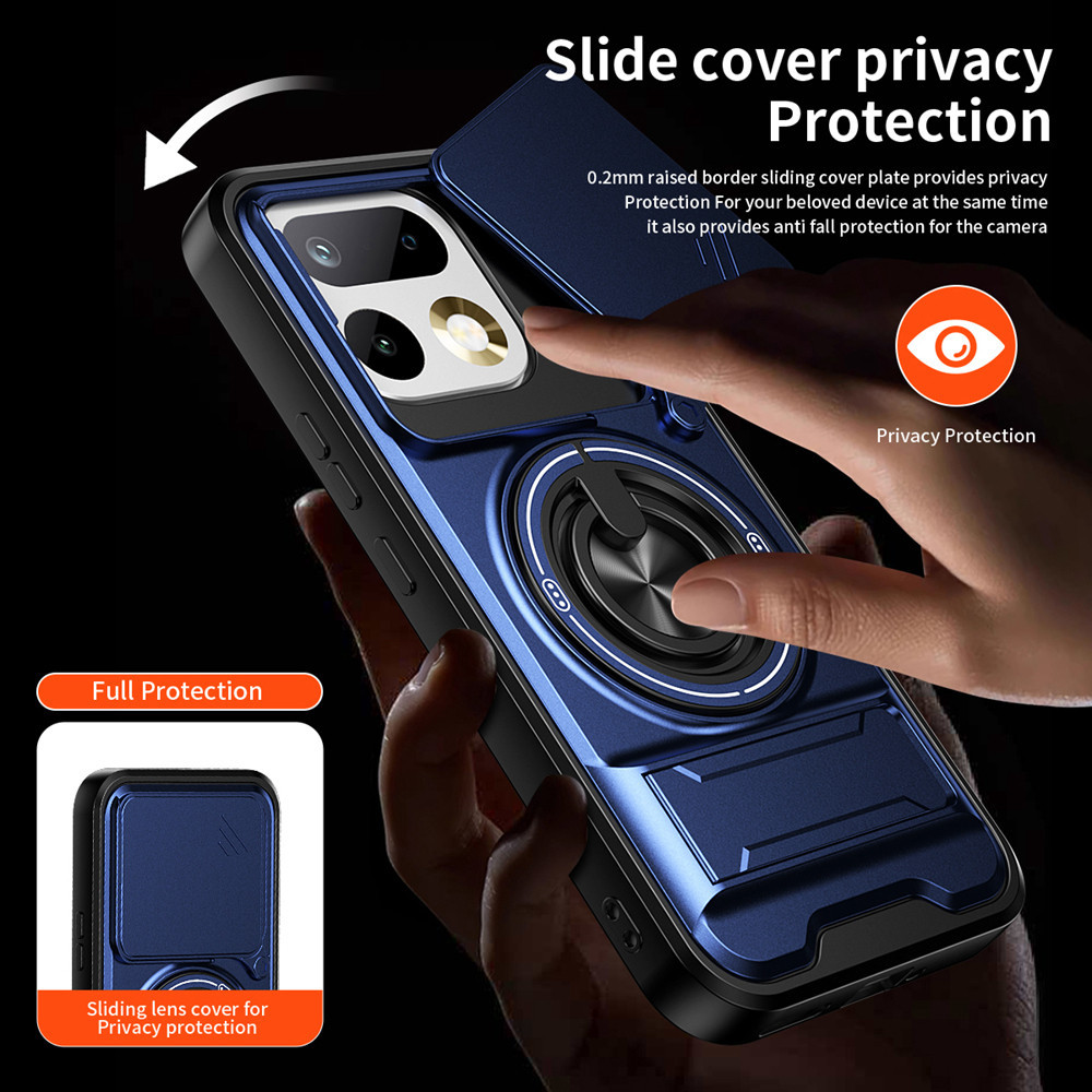 Ốp Điện Thoại Đa Năng Sang Trọng Thích Hợp Cho Realme 16 Pro 5G 15 Pro + 14 13 12 5G Dây 360°Giá đỡ vòng có vỏ máy ảnh Vỏ bảo vệ toàn diện chống sốc