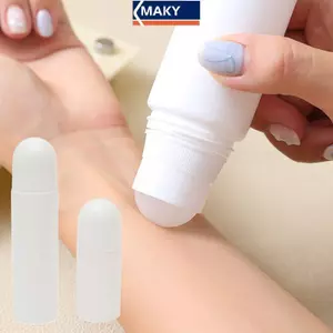 MAKY 50 / 100ML Bóng Con Lăn Nhựa Trắng Đóng Chai Phụ Hộp Đựng Sương Du Lịch Có Thể Đổ Lại Chai DIY Khử Mùi Phụ Kiện VN