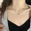 LUImo Màu Bạc Vòng Tròn Tinh Tế Zircon Mặt Dây Chuyền Nelace Đơn Giản Phù Hợp Với Ánh Sáng Sang Trọng Xương Đòn Dây Chuyền Dành Cho Nữ Trang Sức Thời Trang SBS