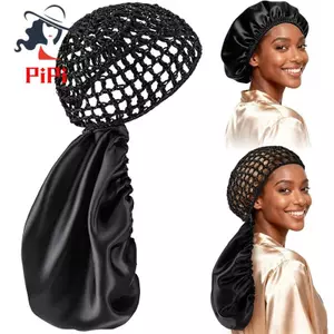 Dành cho Bonnet ngủ, Mũ quấn 2 trong 1 & Vỏ tóc xoăn có thể đảo ngược, để bảo vệ SilkPress & Braid, để tự nhiên, bện