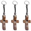 Móc Chìa Khóa Bằng Gỗ 3 Quả óc chó Gỗ Crosskeychain Cầm Tay Đầu Ngón Tay Giảm Căng Thẳng Quà Tặng Túi