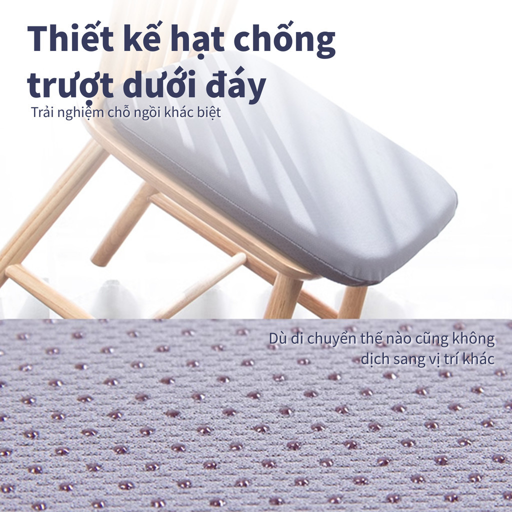 Đệm Ngồi Cao Su Non Siêu Đàn Hồi – Thoáng Khí, Giảm Ê Mông, Lý Tưởng Cho Dân Văn Phòng, Học Sinh, Lái Xe, Ngồi Bệt