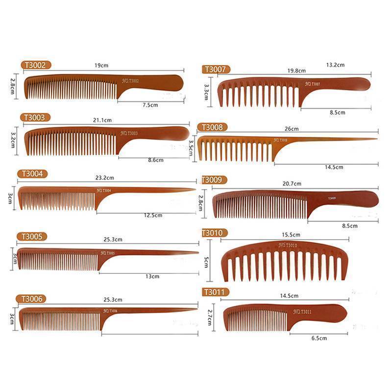 HFSHY 1 Lược Gỗ Salon Chống Tĩnh Điện Chống Dính Dụng Cụ Tạo Kiểu Chăm Sóc Tóc Phụ Kiện Cắt Tóc VN