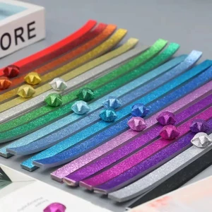 Ngôi Sao May Mắn Ngôi Sao Origami Dải Dệt Tay Xếp Chồng Ngôi Sao Năm Cánh Ngôi Sao Nhỏ Slim Note Chúc Ngôi Sao Handmade JF1F