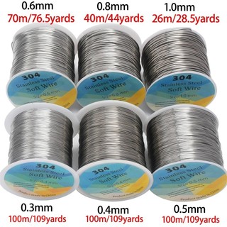 Dây inox 304 mềm các kích thước 0.3 0.4mm Mềm dẻo, dễ uốn, dễ tạo hình،Dễ dàng cắt theo kích thước mong muốn