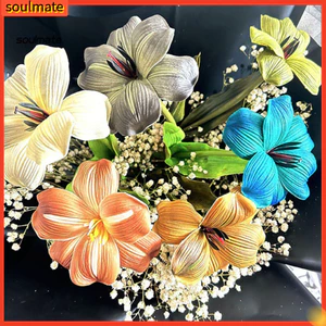 Linh hồn| Họa Tiết Sơn Dầu Hoa Nhân Tạo Hoa Nhân Tạo Thân Dài 17 Inch Hoa Tulip Lụa – Hoa Giả Thực Tế Cho Bình Hoa Trang Trí Nhà Mùa Xuân Hoa Cho Đông Nam