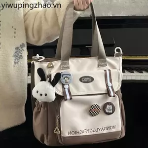 Ins Học Sinh Túi Tote Học Phí Túi Vải Messenger Học Sinh Trung Học Cơ Sở Lớp Dung Tích Lớn Nữ Điện Thoại Di Động Một Vai
