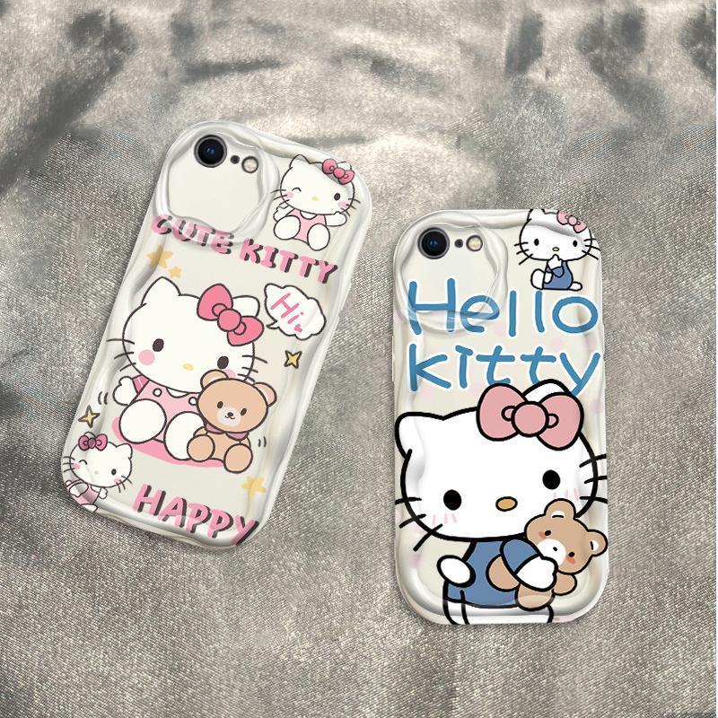 Thích hợp cho iPhone 6 6S 6 Plus 6S Plus 7 8 Plus SE 2020 3D TPU mềm Kitty Rilakkuma Vỏ điện thoại chống sốc