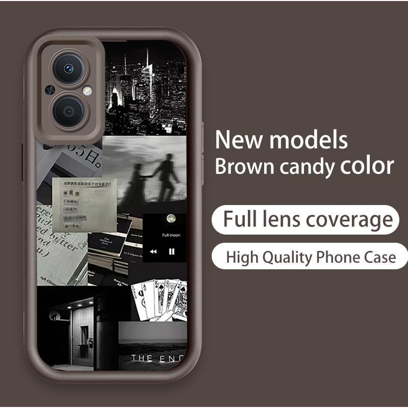 Ốp Lưng Cho OPPO Reno 7Z 8Z 5G Hoạt Hình Silicon Mềm TPU Cây Dừa Thẩm Mỹ Mắt Thiên Thần Vỏ Điện Thoại Chống Sốc