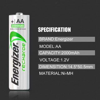 Pin Energizer AA / AAA 1.2V Ni-MH NiMH 2000mAh 800mAh 4 Cells (Có sẵn)