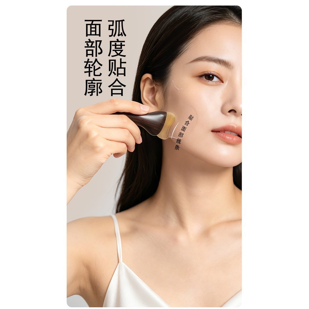 Gỗ Đàn Hương Tím Hai đầu sừng cừu Hạt Massage Lược Đa chức năng làm đẹp mặt nâng bảng điều khiển toàn thân phổ quát kinh tuyến khai thông massager